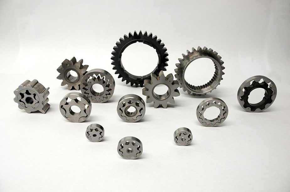 Powder metal sintered double spur gear